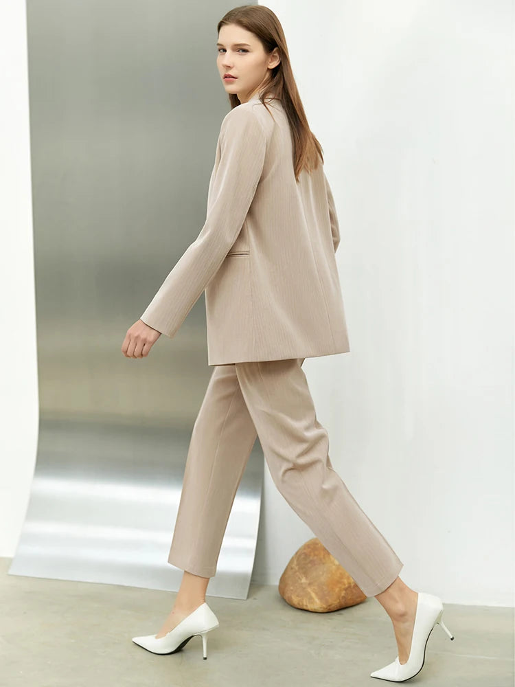 Women’s Blazer Jacket Lace V-neck Tank Tops High Waist Pants *Sold Separately*