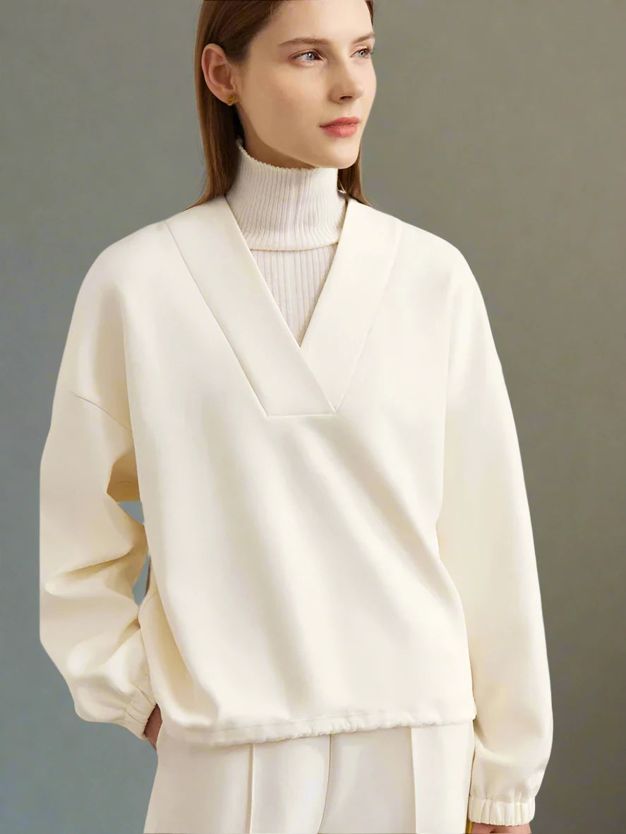 Women’s Minimalism Sweatshirt & Casual Straight Leg Pants