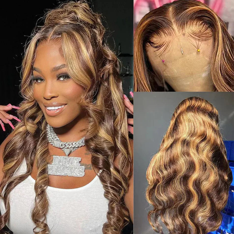 Colored Highlight Wigs Brazilian Body Wave
