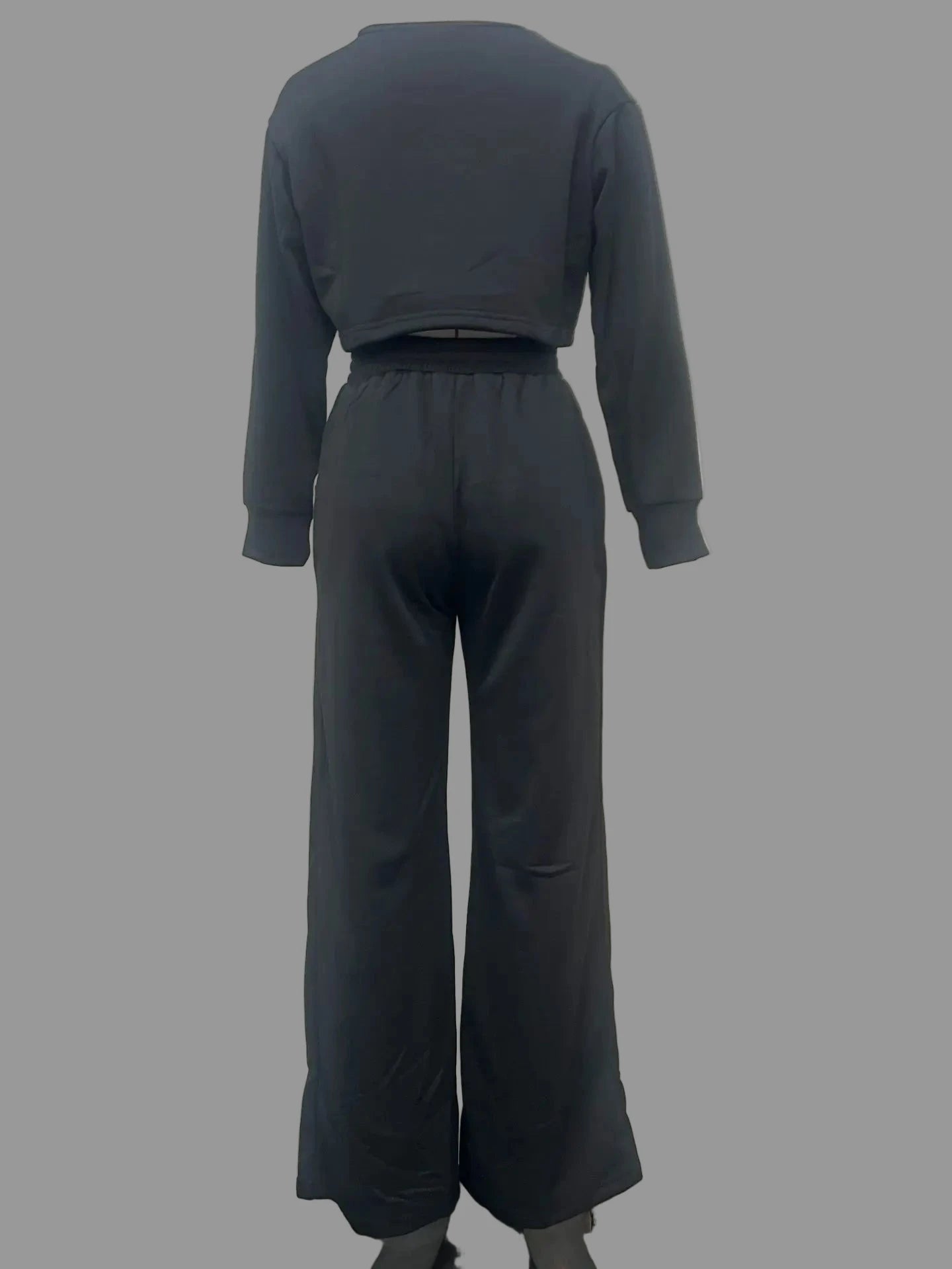 Active Striped Splicing Women's Long Sleeve Sweatshirt and Sweat Pants Tracksuit