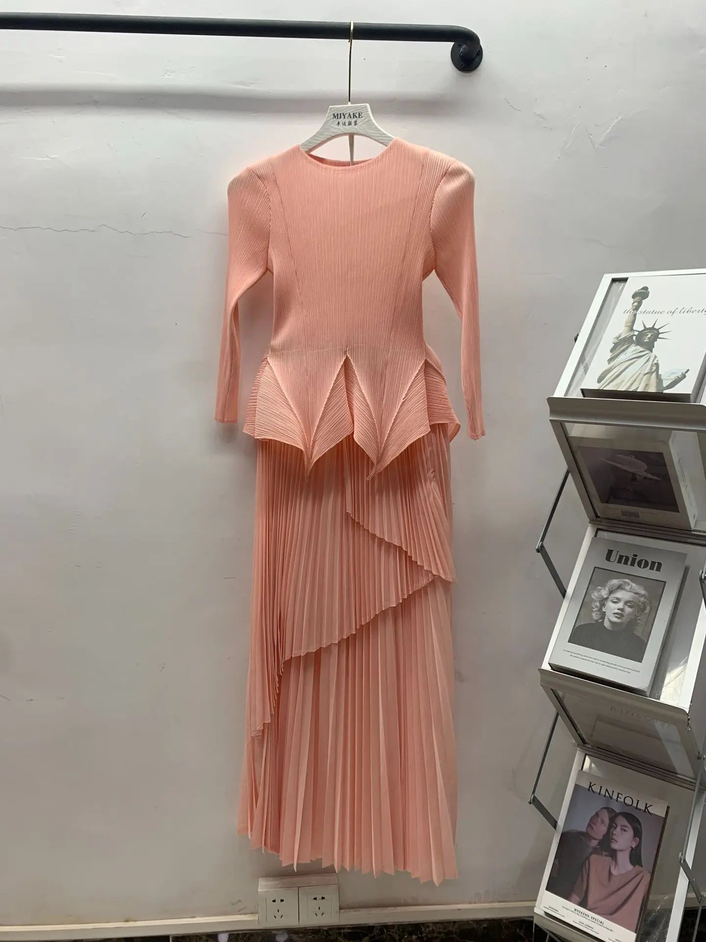 New Miyake Pleated Cross-border two-peice