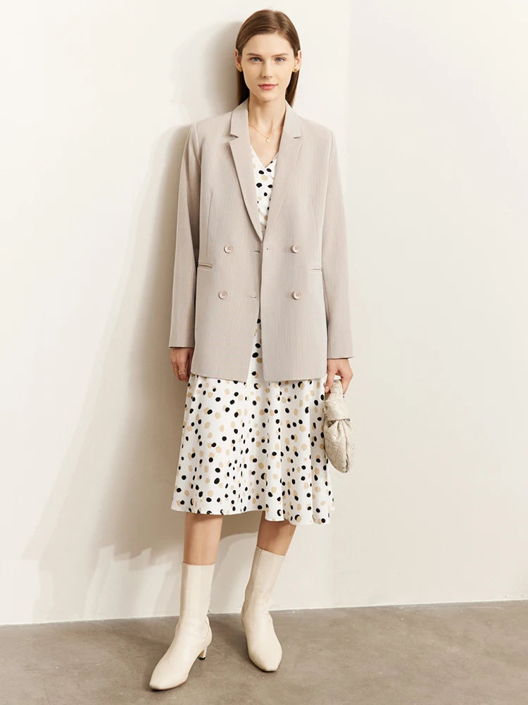 Women’s Minimalism Suit Blazer+ Vintage Casual Dress
