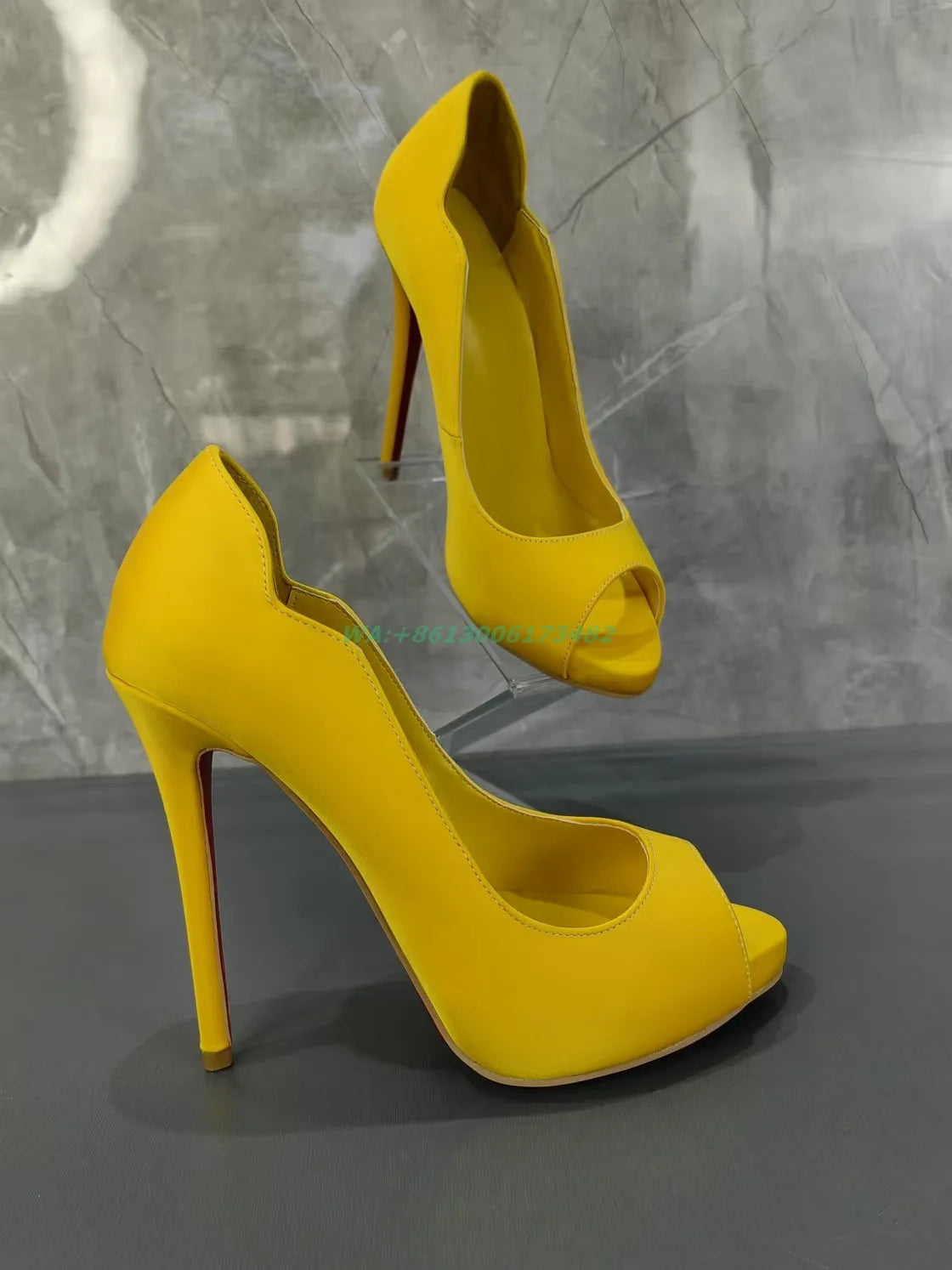 Women’s high heels peep toe pumps