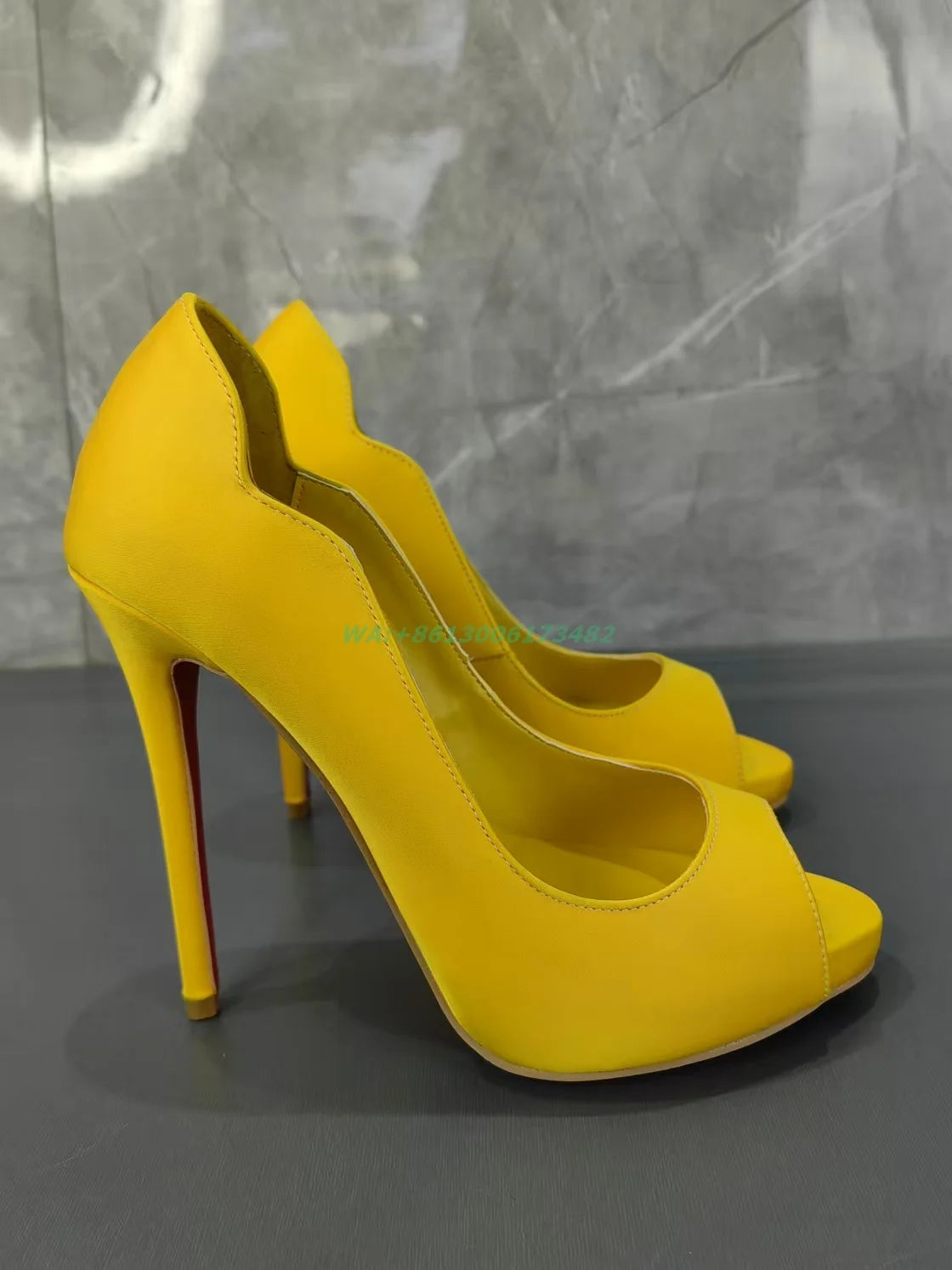 Women’s high heels peep toe pumps