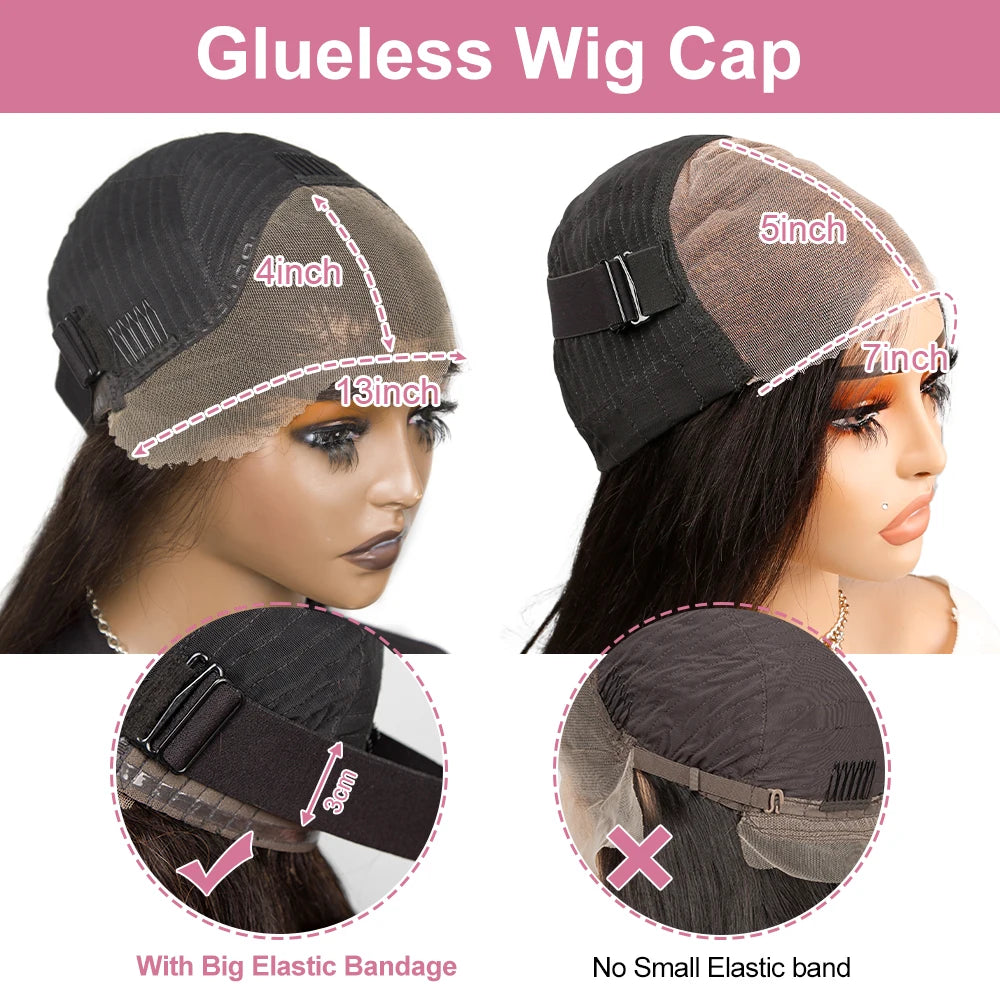 Human Hair Ready To Wear Deep Wave Remy Brazilian Lace Front Wig