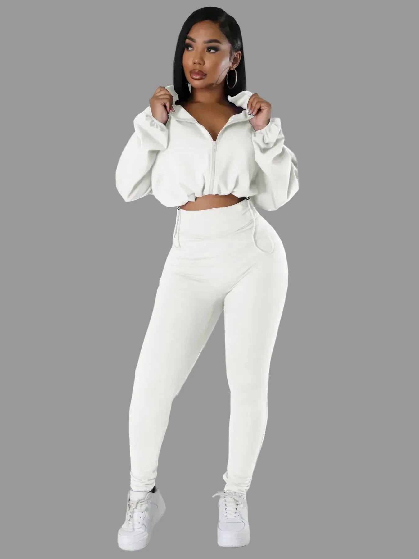 Women's Active Full Sleeve Sweatshirt & Pencil Pants Set