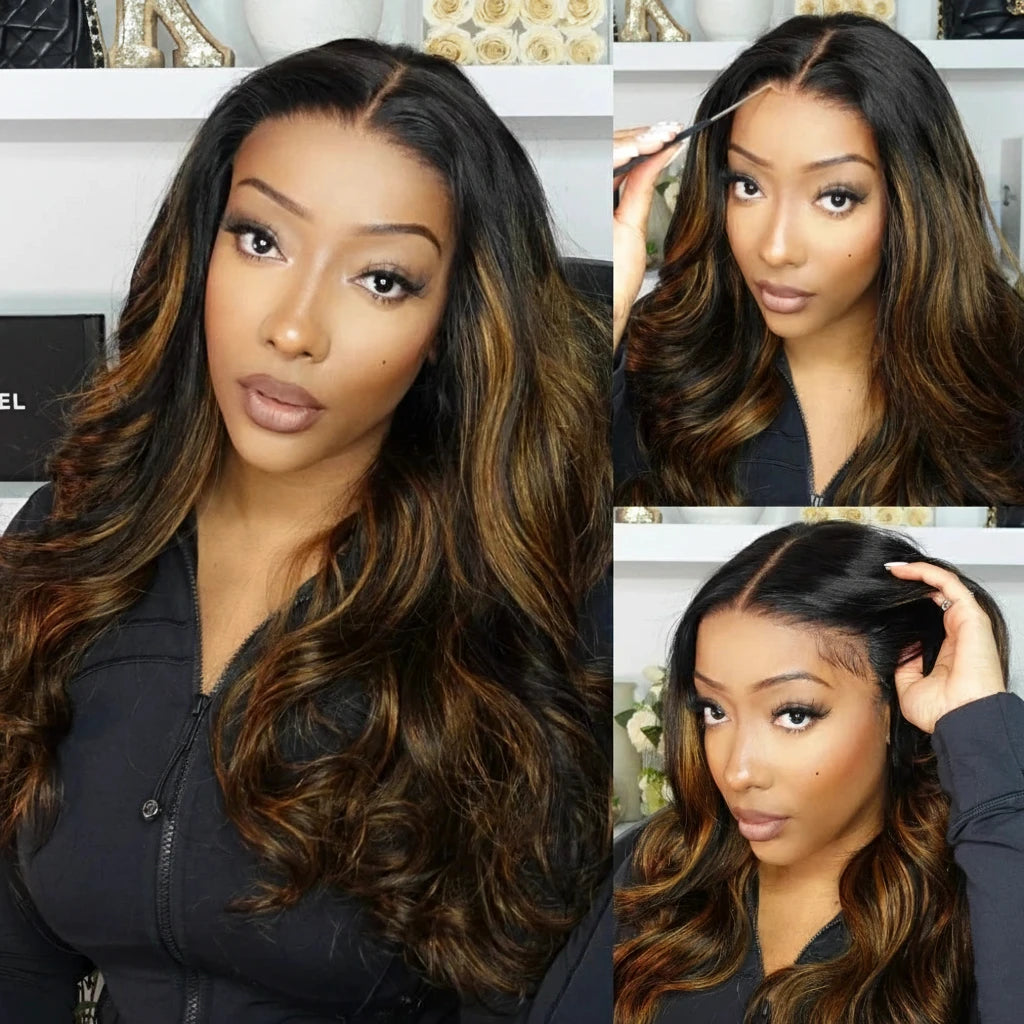Brown Body Wave Drawstring Wig