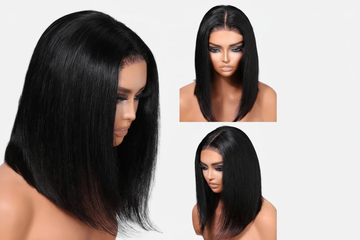 Lace Wig with Straight Bob Design