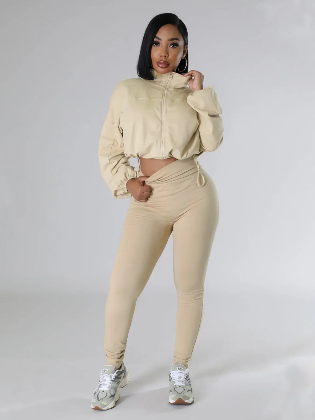 Women's Active Full Sleeve Sweatshirt & Pencil Pants Set