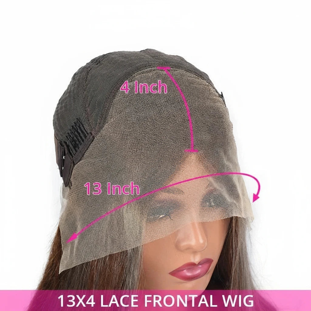 Body Wave Human Hair 5X5 Closure Honey Ash Blonde Brown 13X4 Transparent Lace Front Wig