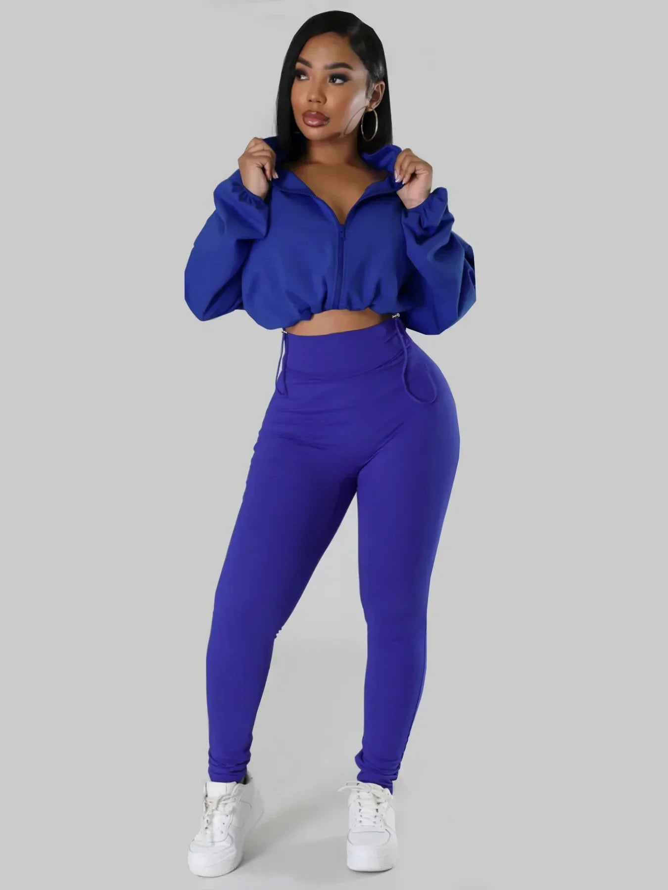 Women's Active Full Sleeve Sweatshirt & Pencil Pants Set