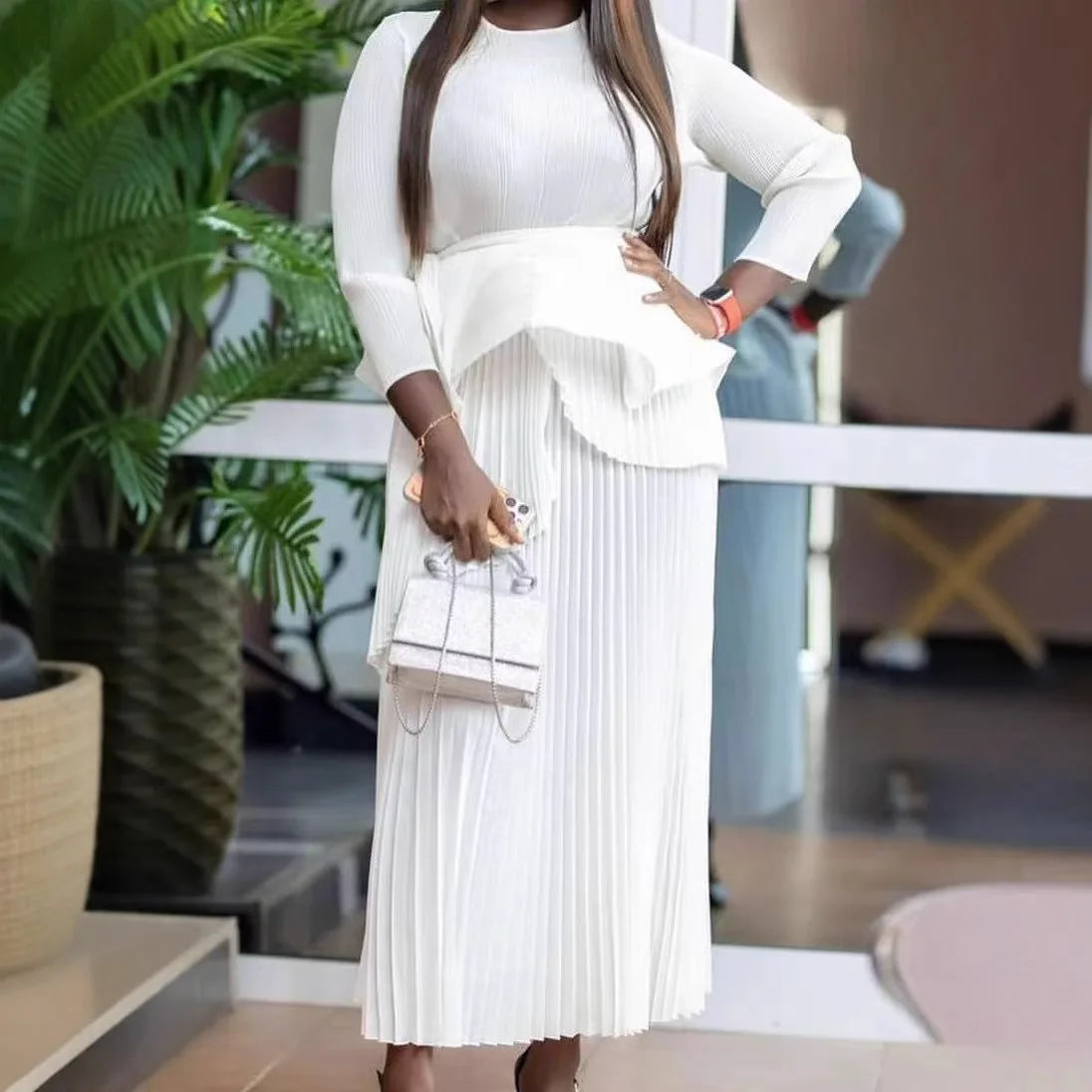 New Miyake Pleated Cross-border two-peice