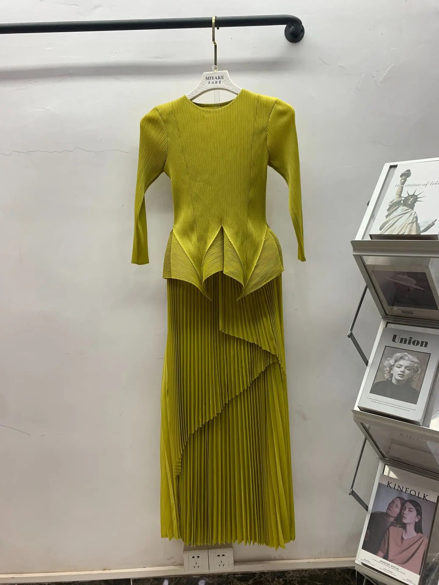 New Miyake Pleated Cross-border two-peice