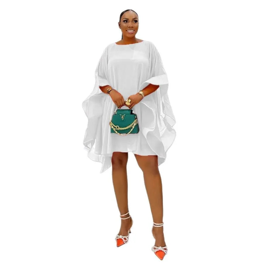 Women’s Cloak Sleeve Chiffon Dress