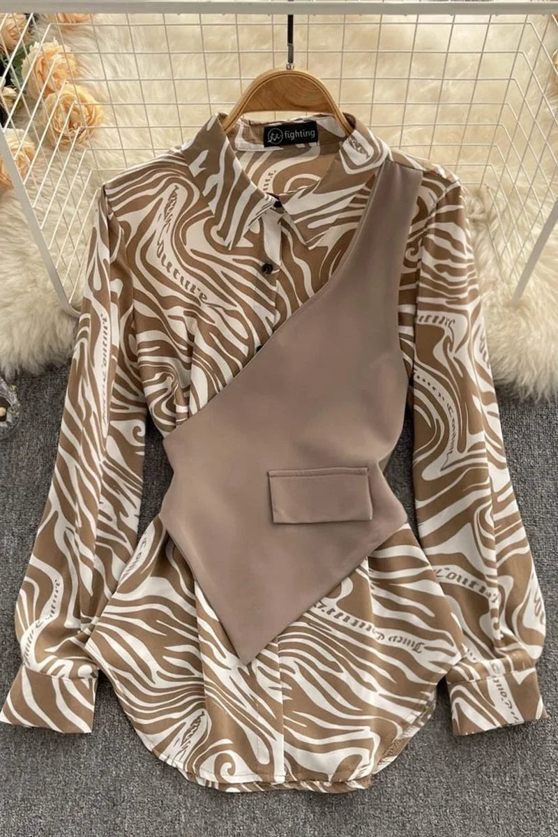 Women’s Long Sleeve Loose Thin Blouse