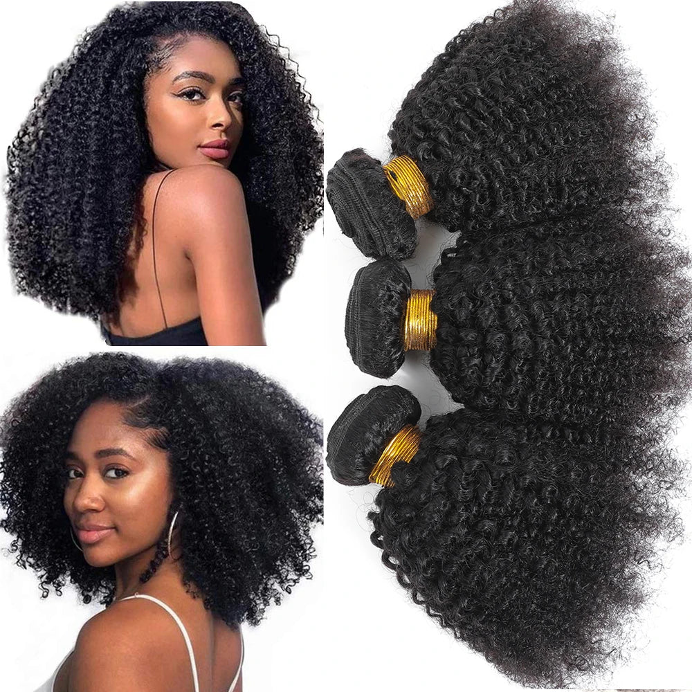 Afro Kinky Curly Bundles Brazilian 1/3 Afro Kinky Human Hair