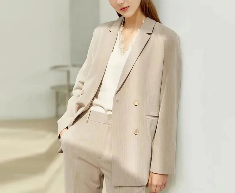 Women’s Blazer Jacket Lace V-neck Tank Tops High Waist Pants *Sold Separately*