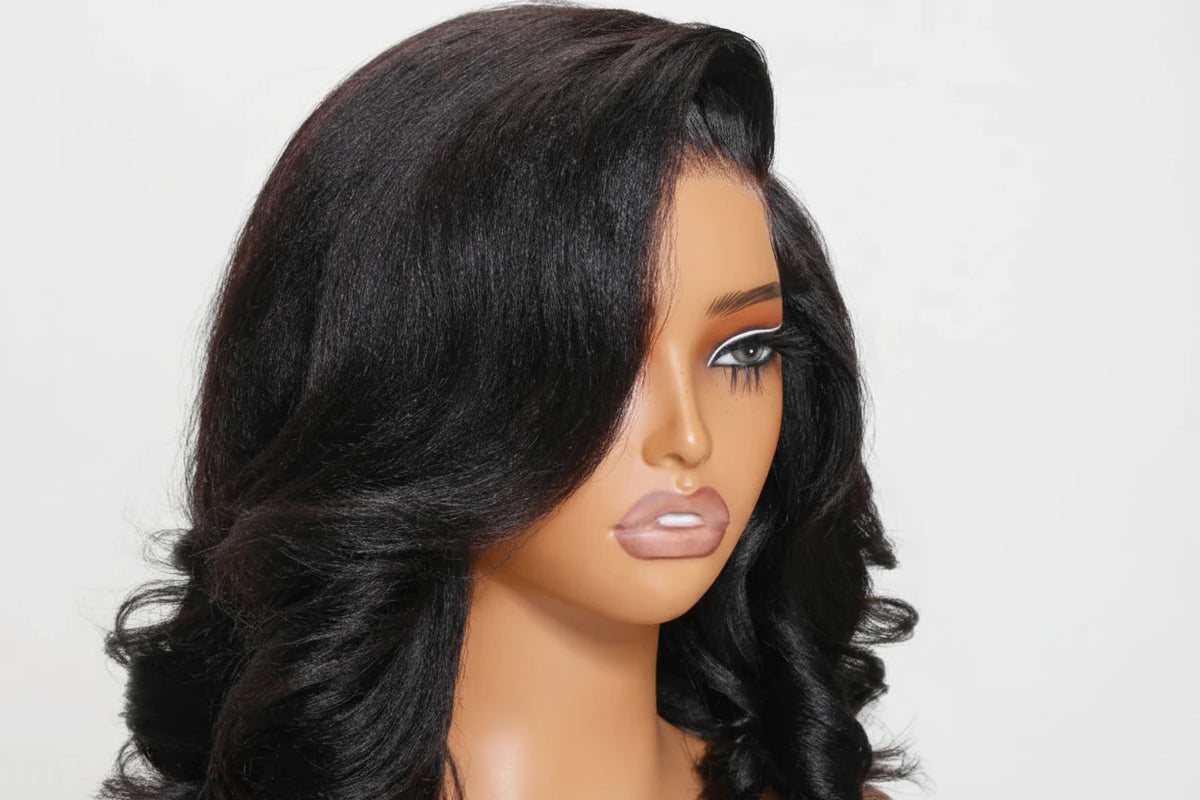 Yaki Loose Wave Bob Wig With Drawstring Lace Cap