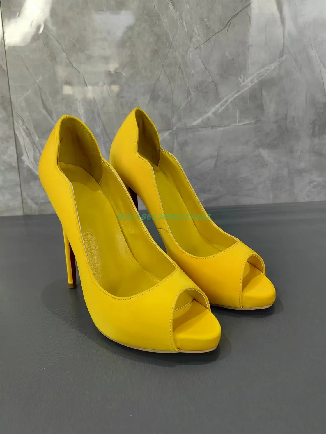 Women’s high heels peep toe pumps