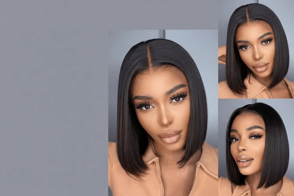 Lace Wig with Straight Bob Design