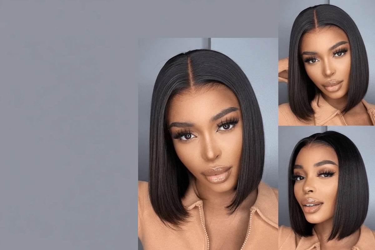 Lace Wig with Straight Bob Design