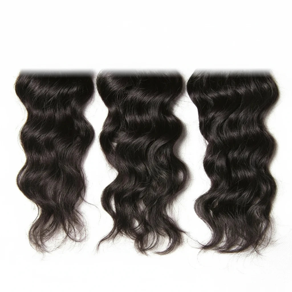 3PCS Natural Wave Peruvian Hair Extension Bundles