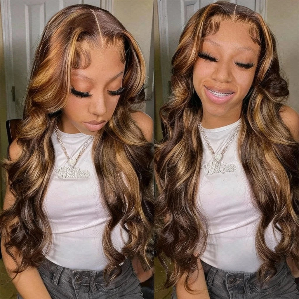 Colored Highlight Wigs Brazilian Body Wave