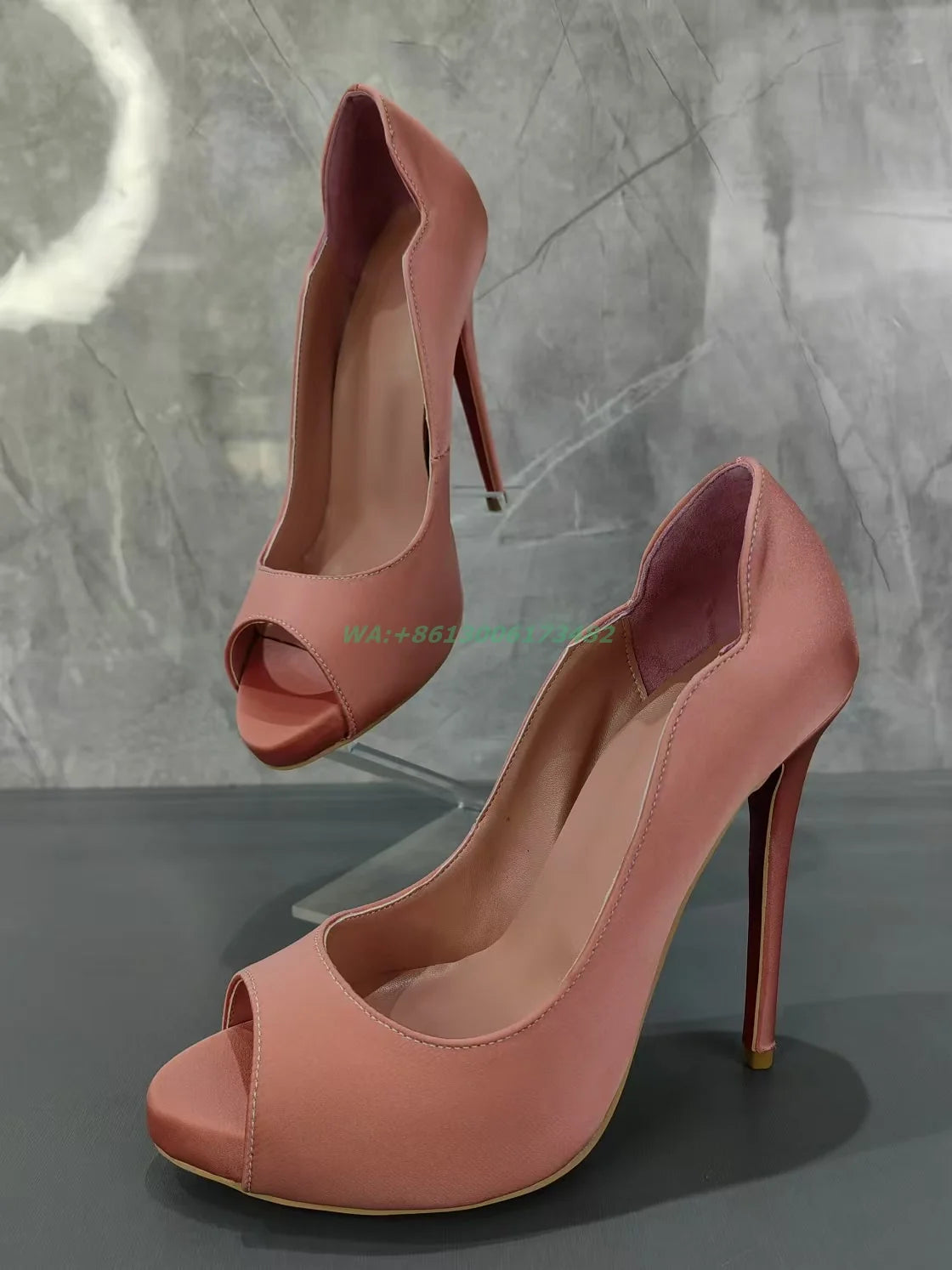 Women’s high heels peep toe pumps