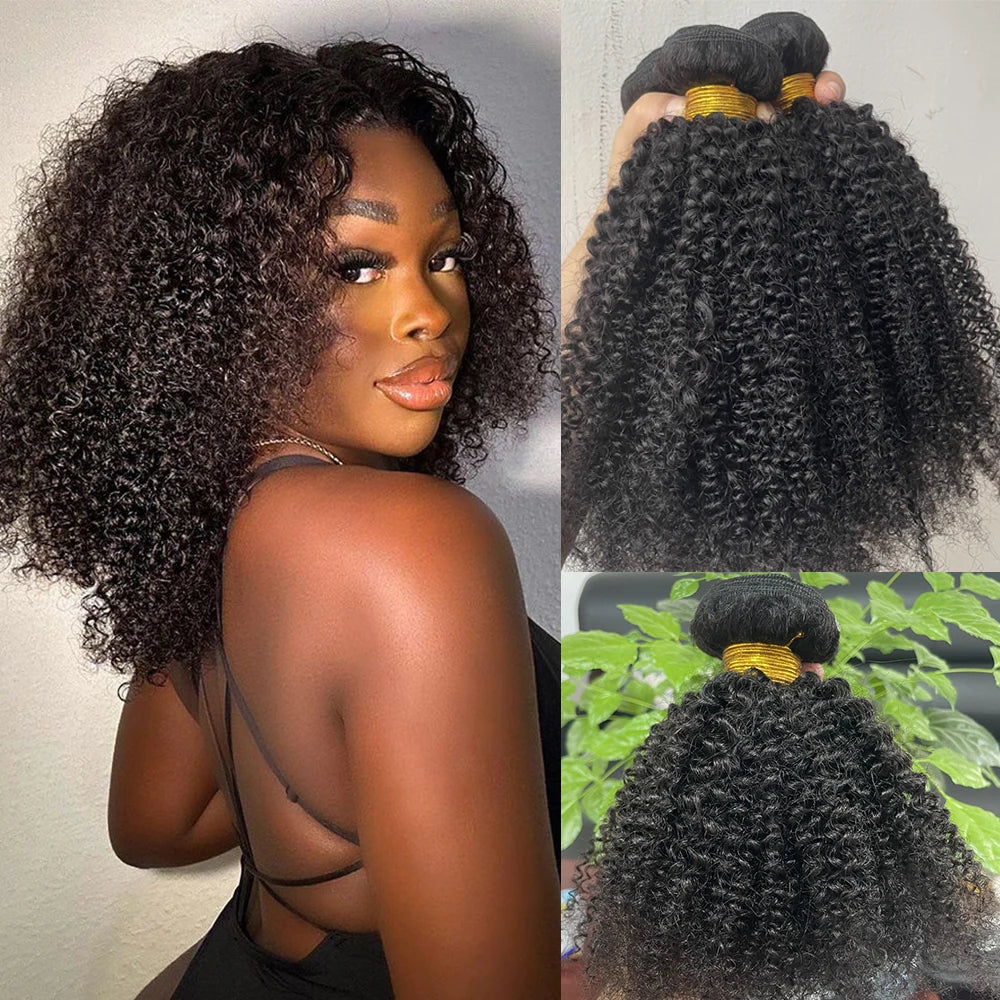 Afro Kinky Curly Bundles Brazilian 1/3 Afro Kinky Human Hair
