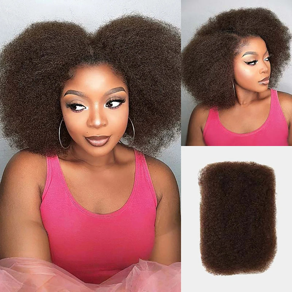 Afro Kinky Bulk Human Peruvian Hair Extensions