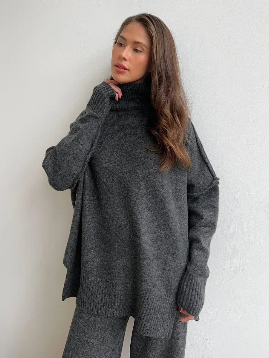 Women's Turtleneck Sweater Pants Set