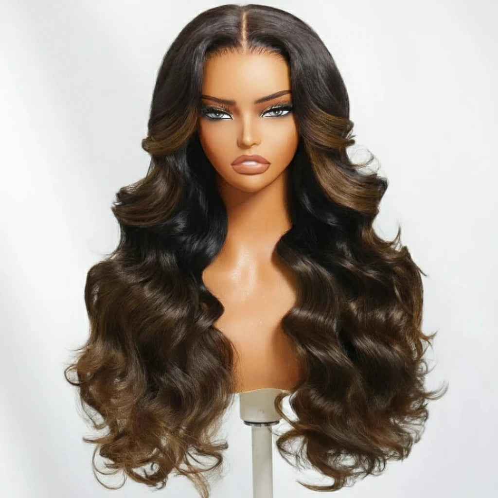 Bye-Bye Knots 7x5 Lace Yaki Straight Human Hair With Invisi Drawstring & Loose Wave Wigs