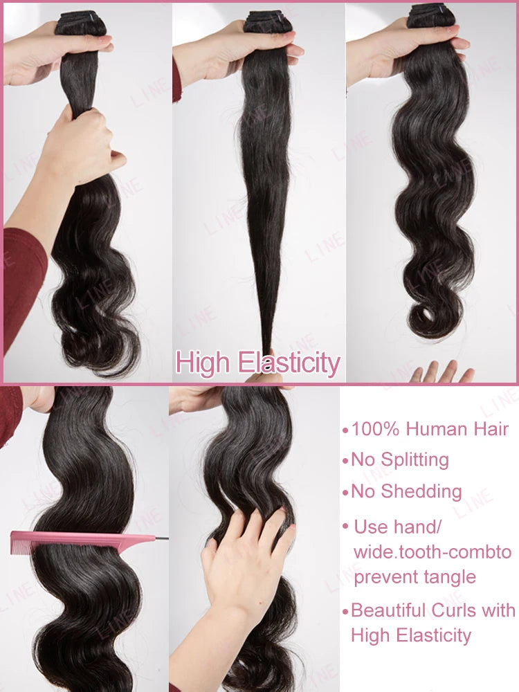 Body Wave Human Hair Virgin Unprocessed 4 Bundles 100% Brazilian Extension