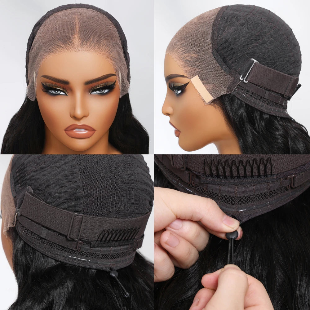 Yaki Loose Wave Bob Wig With Drawstring Lace Cap