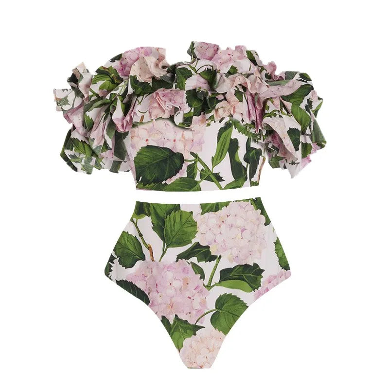 Women’s Flower Butterfly Bikini Set with Maxi Skirt *Sold Seperately  in 1 pc, 2pcs or 3pcs set*