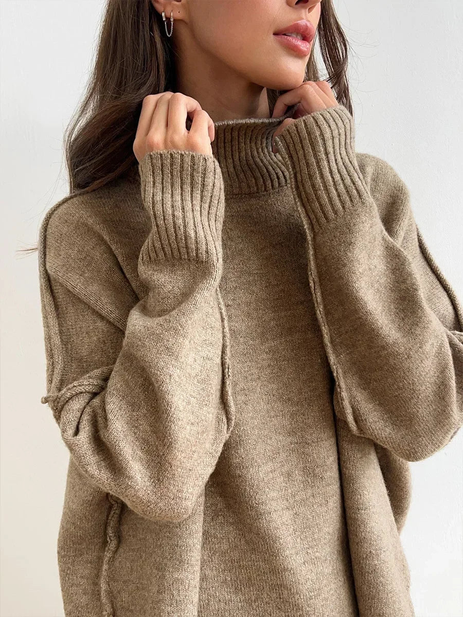 Women's Turtleneck Sweater Pants Set
