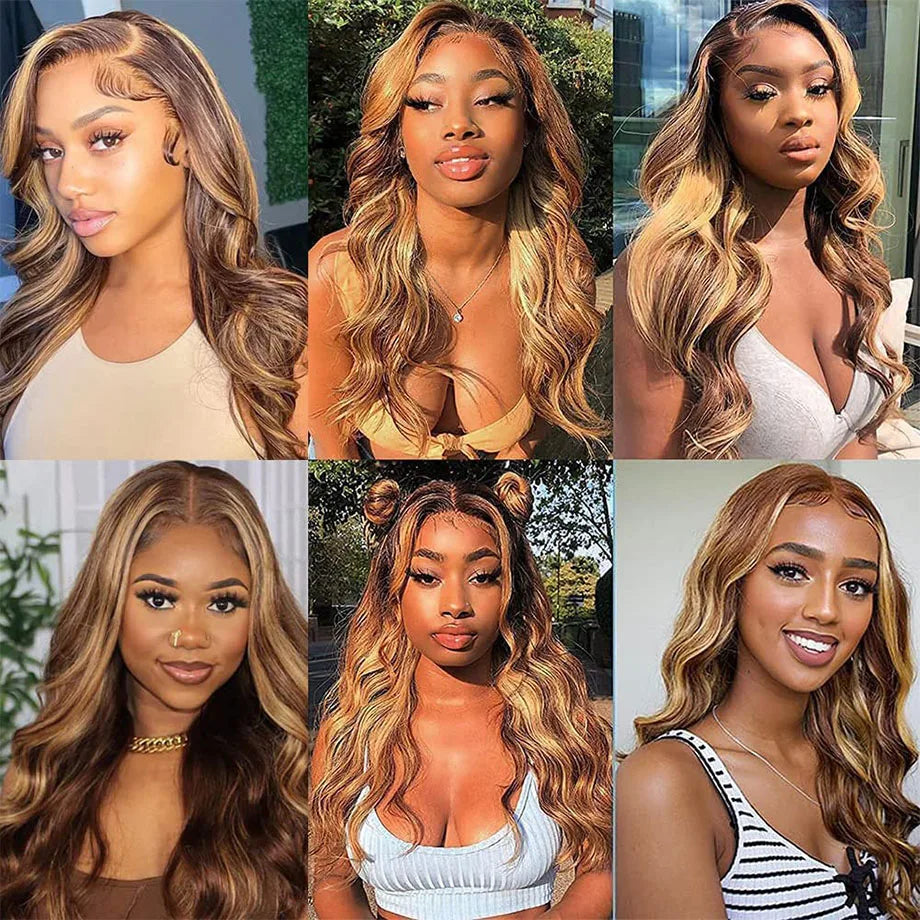 Colored Highlight Wigs Brazilian Body Wave