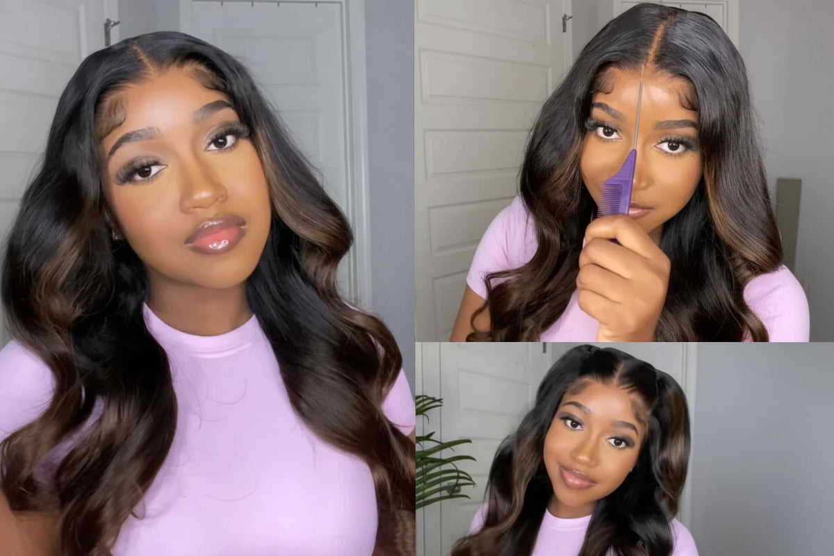 Chestnut Brown Ombre Loose Wave Wig