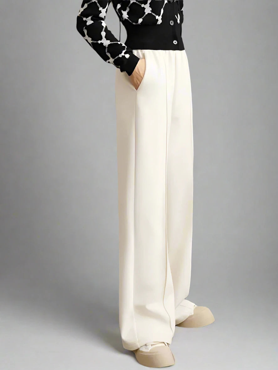Women’s Minimalism Sweatshirt & Casual Straight Leg Pants