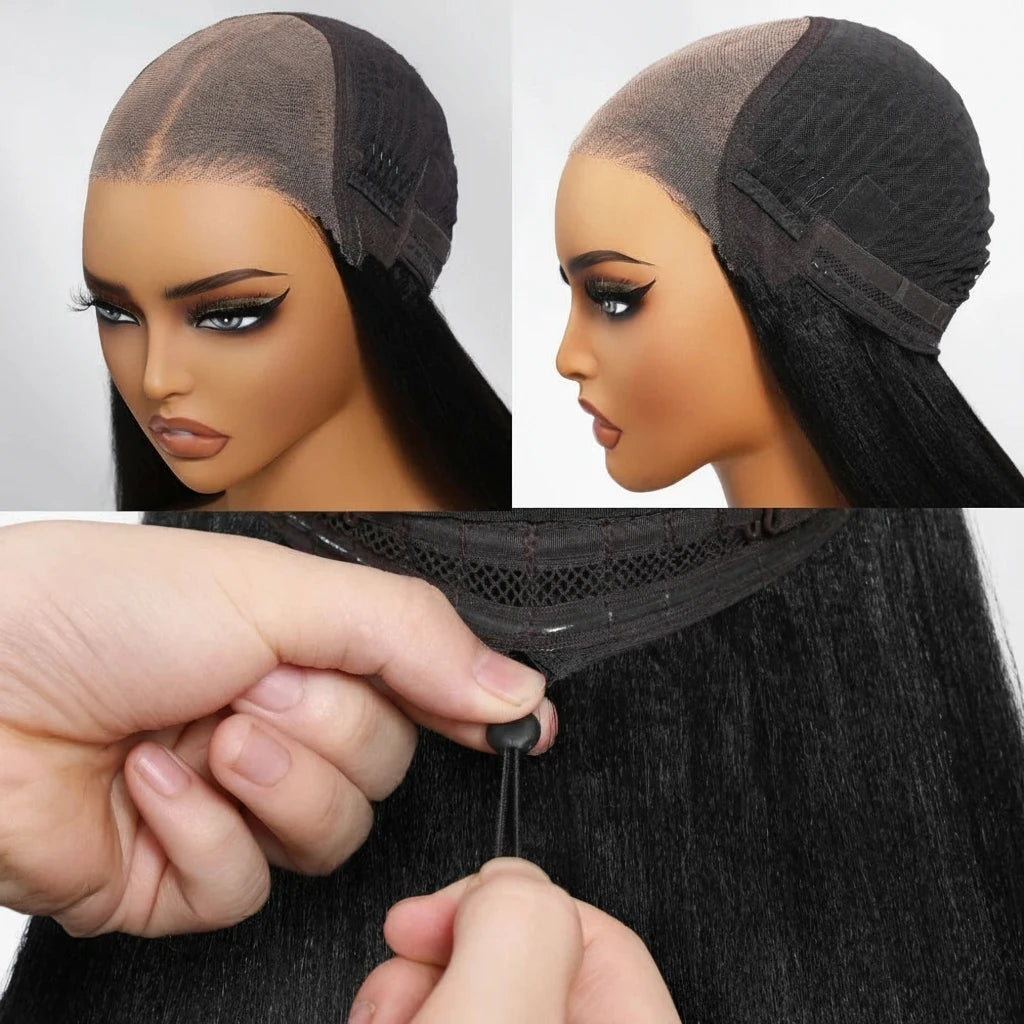 Yaki Straight Bob 7x5 Lace Closure Human Hair Ready To Wear Go Wigs