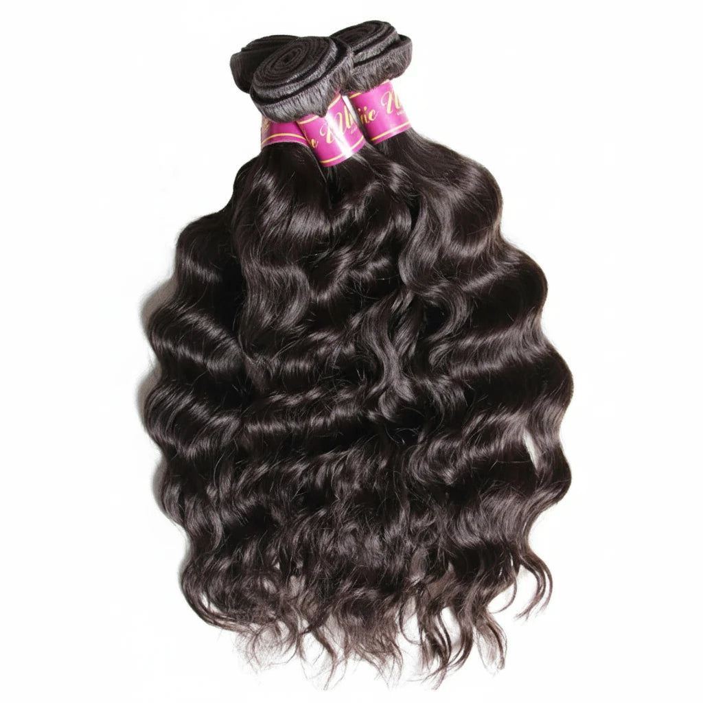 3PCS Natural Wave Peruvian Hair Extension Bundles