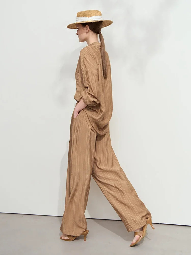 Women’s Casual Basic Shirt Long Wide Leg Pants * Sold Separately*