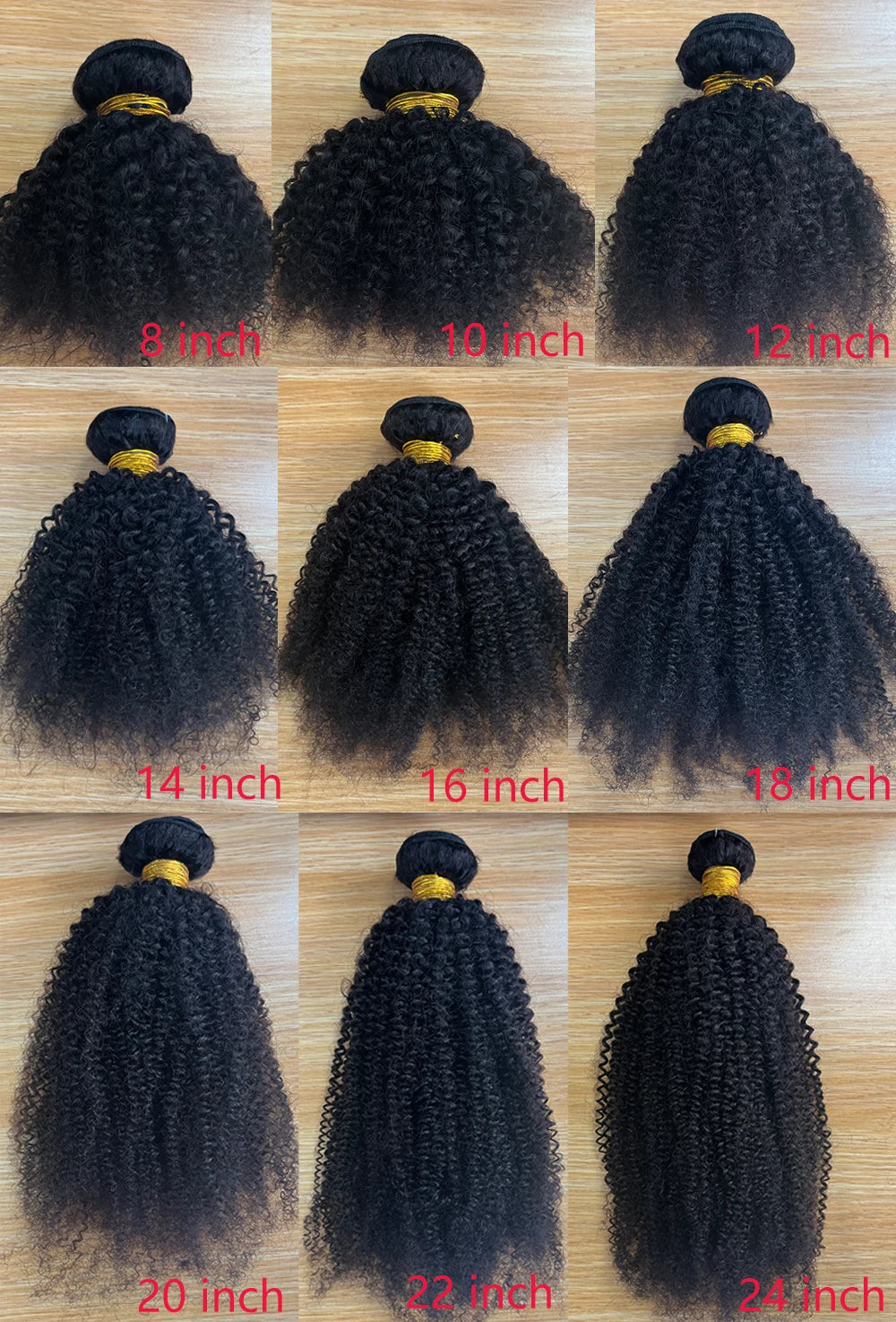 Afro Kinky Curly Bundles Brazilian 1/3 Afro Kinky Human Hair