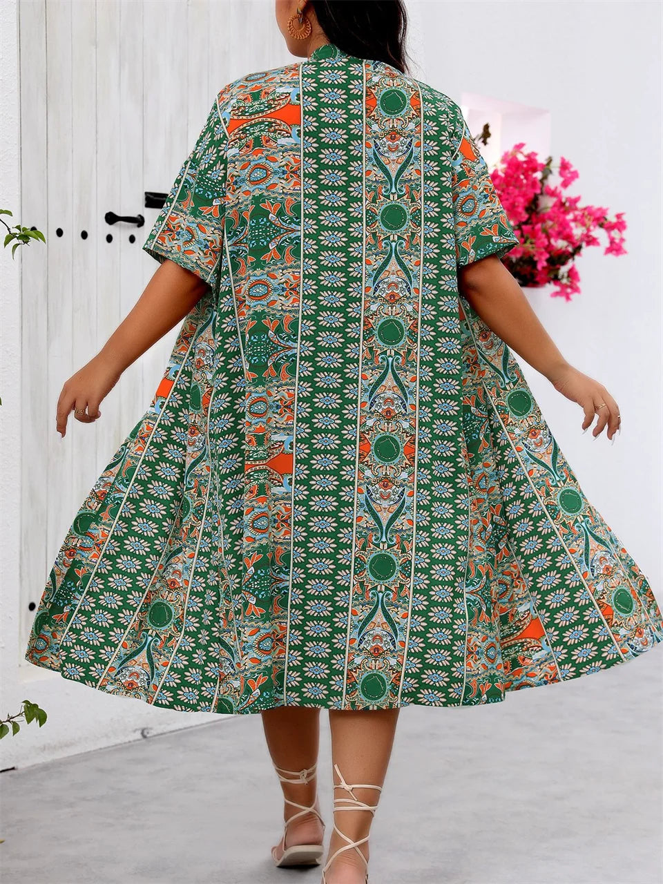 Women’s Plus Size Long Kimono Cardigan with Shorts Two Piece Set