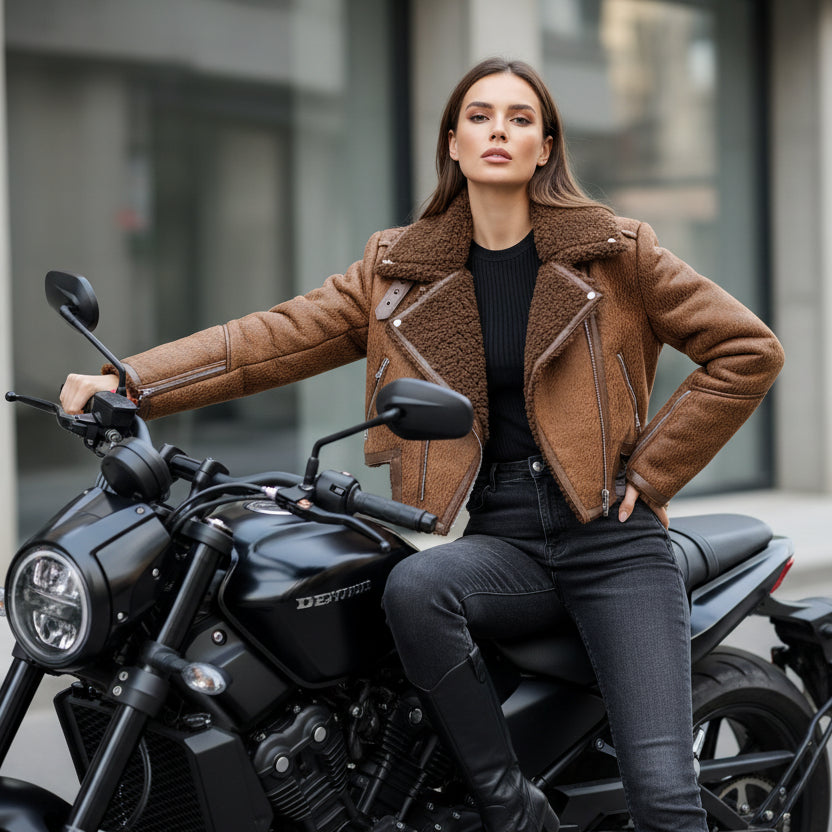 Winter Faux Fur Pu Leather Jacket