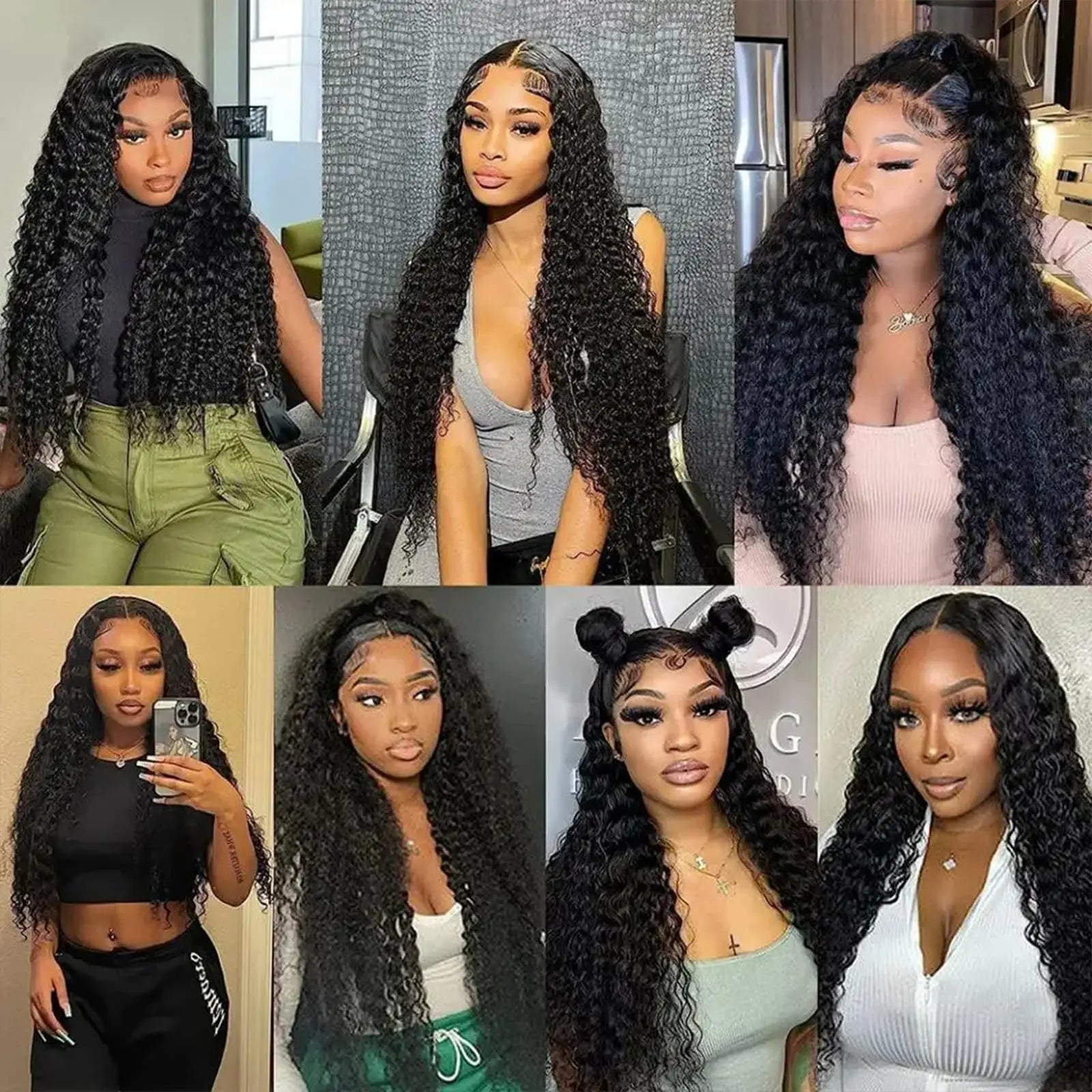 Human Hair Ready To Wear Deep Wave Remy Brazilian Lace Front Wig