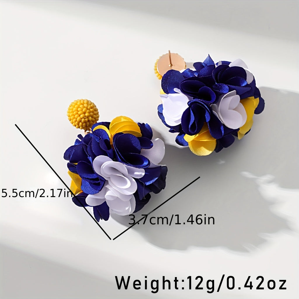 Women's Handmade Ball Flower Earrings